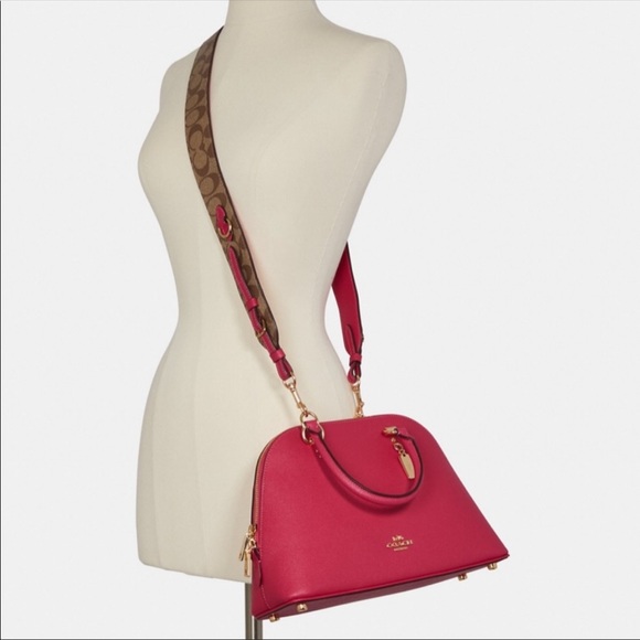 🔥🔥🔥NWT Coach Katy Pink Thick Strap Satchel Bag - Picture 12 of 12